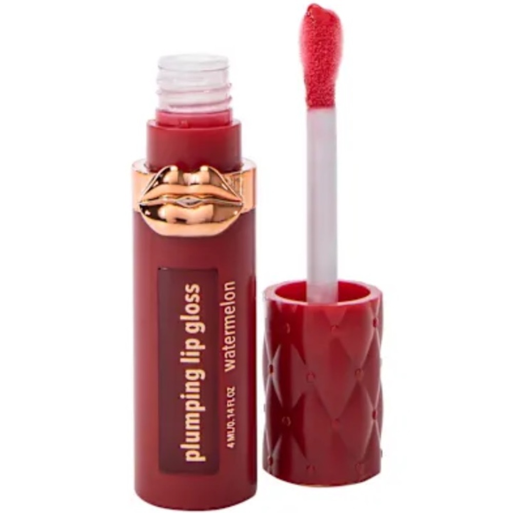 Watermelon Plumping Lip Gloss Natural Tint Glow Watermelon Flavor Gloss 0.14oz